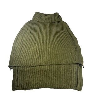 Green Women's Sweater Size M/L Sleeveless Pullover Zipper Sides